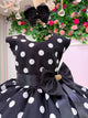 Vestido Ysa Kids Penelope Bolinhas Preto