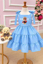 Vestido Blogueirinha Ursinho dos Sonhos Azul Bebe