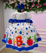 Vestido Marie Doce Formatura ABC Aquarela Azul Royal