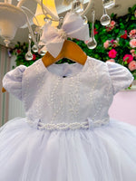 Vestido Menina Bonita Bebe Alice Cecília Branco