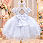 Vestido Menina Bonita Bebe Alice Valentina Branco