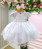 Vestido Menina Bonita Bebe Alice Valentina Branco