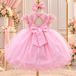 Vestido Menina Bonita Bebe Alice Vitória Rosa Bebe