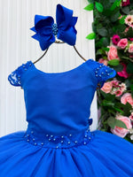 Vestido Bella Child Longo Manuela Azul Royal