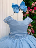 Vestido Bella Child Longo Manuela Azul Bebe