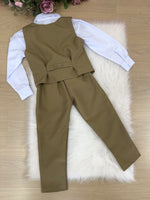 Conjunto Miss Cherry Social Leonardo Colete Verde Militar Modelo 2