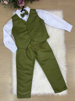 Conjunto Miss Cherry Social Leonardo Colete Verde Oliva