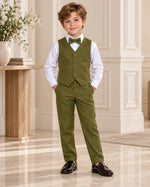 Conjunto Miss Cherry Social Leonardo Colete Verde Oliva