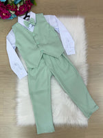 Conjunto Miss Cherry Social Leonardo Colete Verde Menta